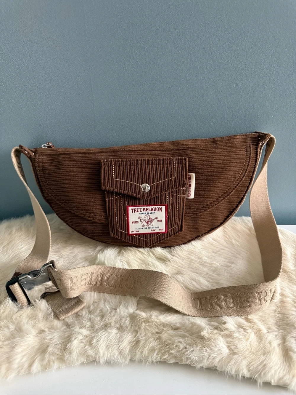 True Religion Soft Corduroy Hobo Bag